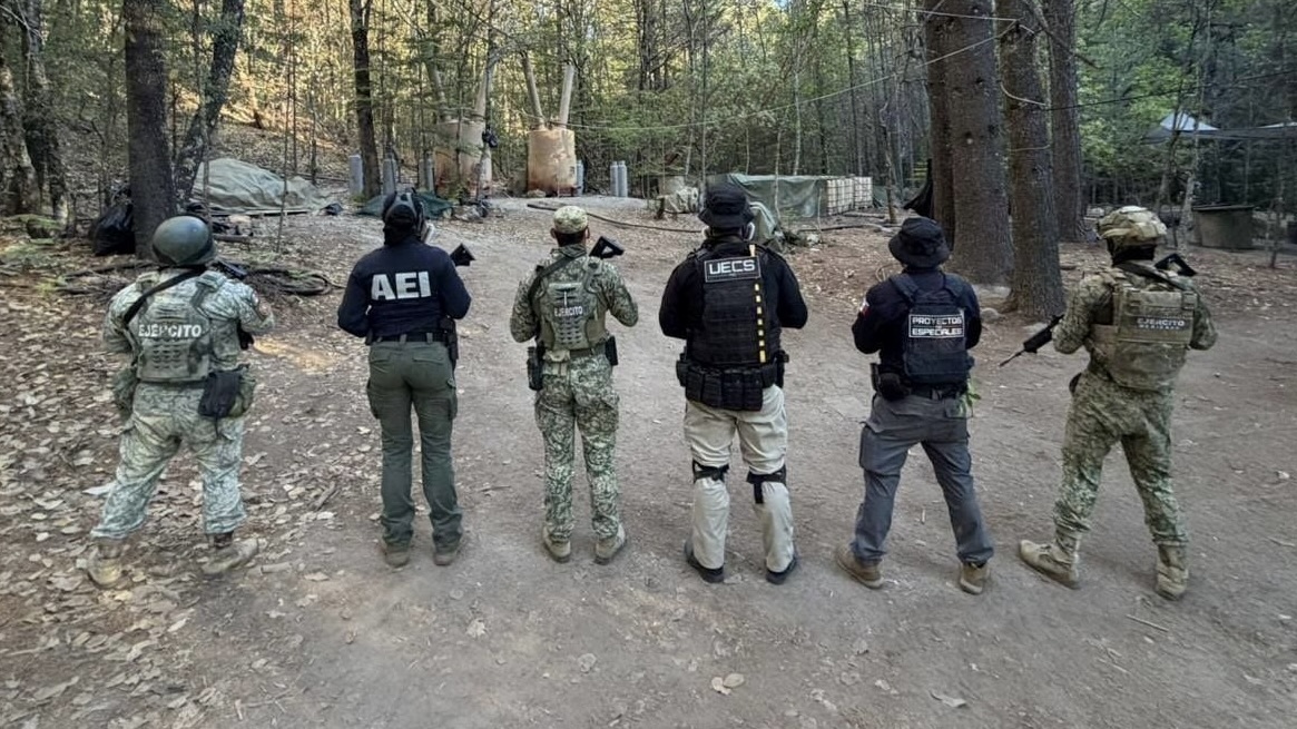 Chihuahua Attorney General Cesar Jauregui speaks at a press conference addressing the deaths of two CIA Ground Branch operatives in a car crash following a joint drug lab raid in the mountains of Chihuahua, Mexico, April 2026
