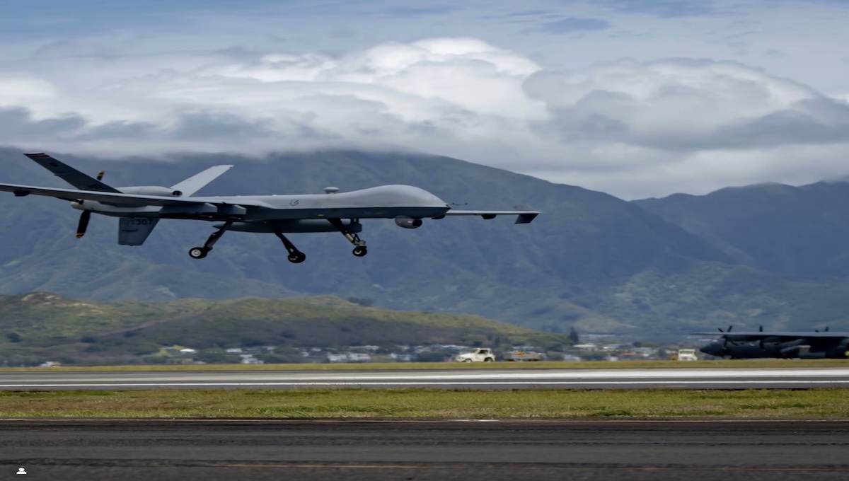 predator drone flying