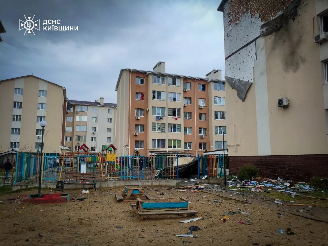 Russian shaed drone struck playground
