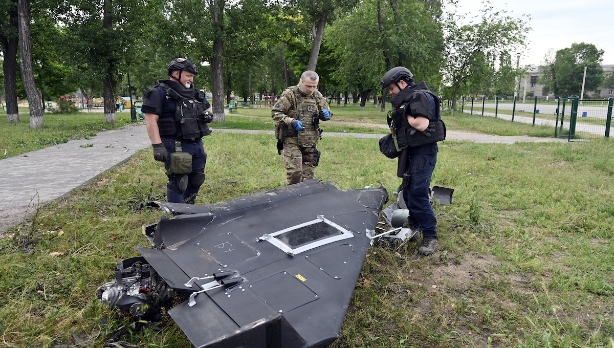 Ukraine drone on the ground