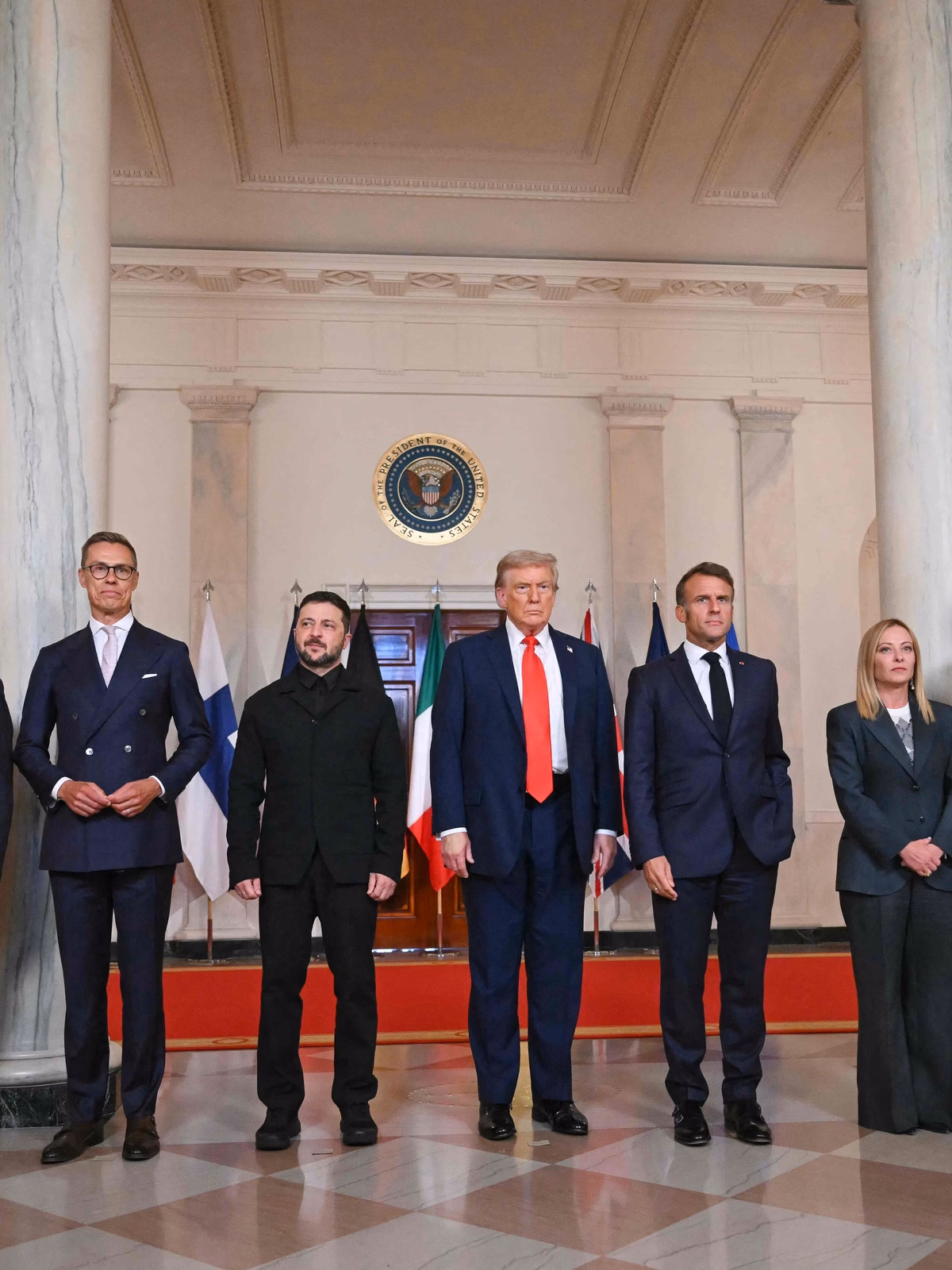 Zelensky with Trump and Nato leaders
