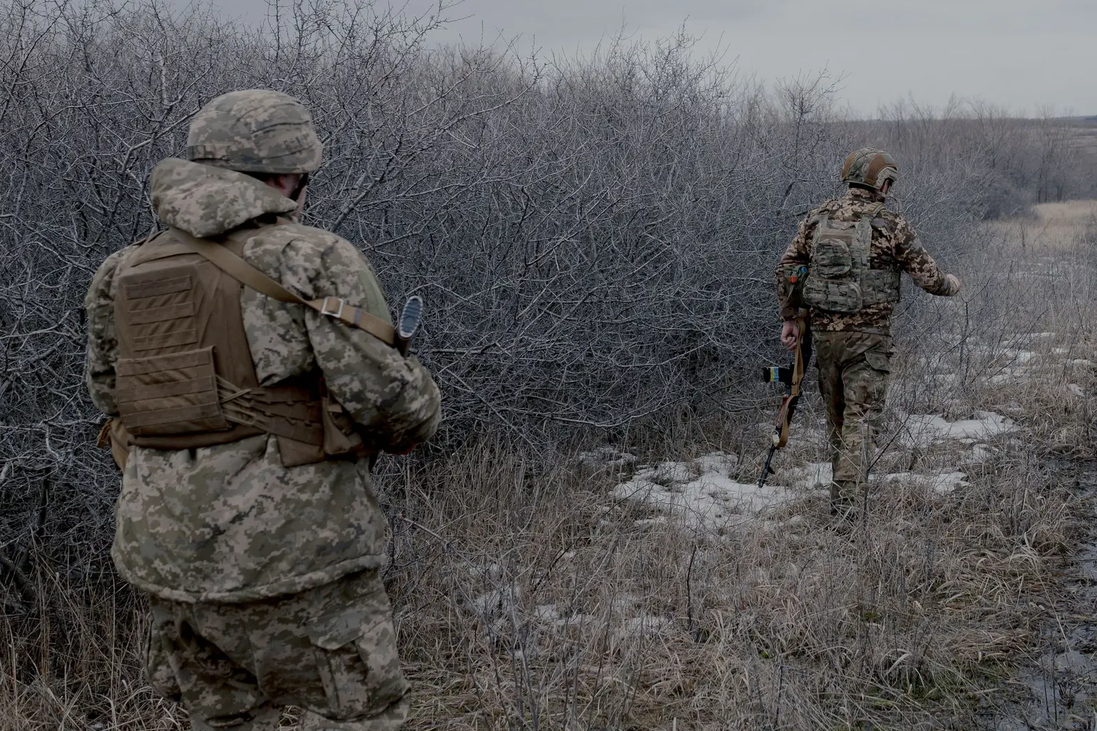 Soldiers of Ukraine's 33rd Separate Mechanized Brigade