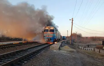 Ukraine train attacked by russia